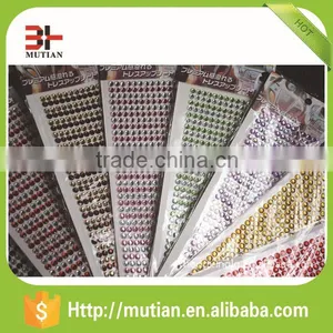 Colorful Mirror Phone Car Round Rhinestone Acrylic Diamond Sticker thumbnail-1