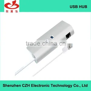 High Performance Usb 3.0 Hub Driver hi Speed With RJ 45 Port, 3 Port Usb Hub to Female Rj45 Gigabit Ethernet LAN Adapter thumbnail-1