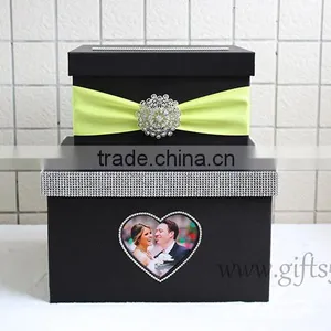 Elegant Black Wedding Gift Box With Photo Frame thumbnail-2