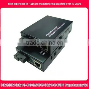a Pair BIDI WDM Single Fiber 10 100M 1310 1550 40km Ethernet Fiber Media Converter thumbnail-1