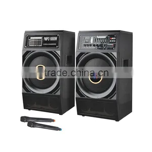 Wooden Double Trolley Amplifier Speaker With Bluetooth thumbnail-2