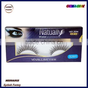 Popular Designs Marlliss Private Label 3d Mink Eyelashes,5201 Real Mink Strip Eyelashes Wholesale thumbnail-4