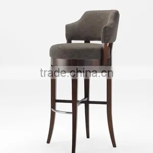 Wooden Round Wood Bar Stools With Arms thumbnail-1