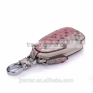 New Fashion Customized Python Snakeskin Car Key Case,zipper Key Pouch,genuine Leather Car Key Holder thumbnail-1