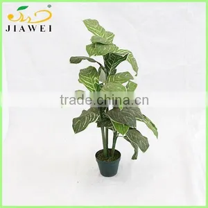 Cheap Artificial Big Leaves Pant Trees Plastic Trunk Bonsai thumbnail-1