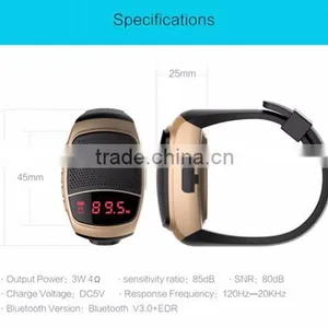 B90 Sports Bluetooth Speaker Hands-free Call TF Card Playing FM Radio Self-timer Wireless Speakers Smart Watch Time Display thumbnail-5
