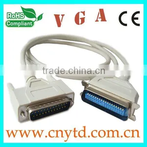 White Color 5FT Gold 1080P Vga to Mini Din Cable thumbnail-1