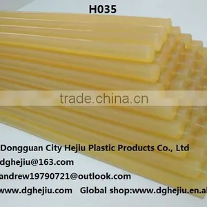 Yellow Semi-transparent Ethylene Vinyl Acetate Hotmelt Adhesive Stick for Ceramics and Electronic Toys Binding H035 thumbnail-1