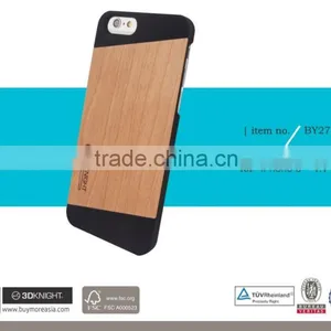 Optional Black White PC Wood Phone Cover Blank Back DIY Customized Design for IPhone 6 Case, Ultra Slim Light Case for Apple thumbnail-2
