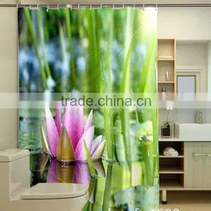 Digital Printed Green Plants Shower Curtain thumbnail-2