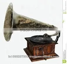 Wooden Antique Look Decorative Gramophone thumbnail-1