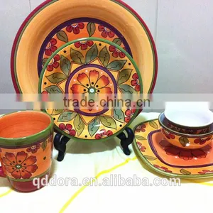 Colorful Stripe Dinner Set,hand Painted Dinner Set,unique Dinner Sets thumbnail-1