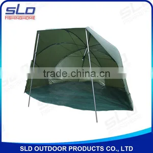 Nylon Waterproof Fabric Fishing Dome Umbrella With Aluminum Storm Poles With PE Ground Sheet thumbnail-1