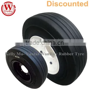 High Quality Baggage Cargo Solid Tyres 4.00-8 on Rims for Airport thumbnail-1