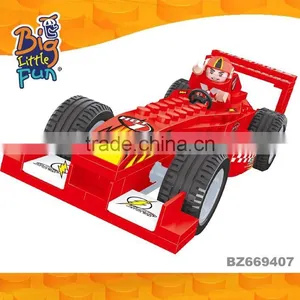 Mini go Kart Car Wholesale F1 Racing Car Toy Plastic Building Blocks Toys for Children thumbnail-1