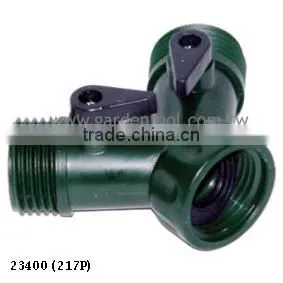 Garden 3-Way Y Hose Connector Shut Off With Valve thumbnail-1