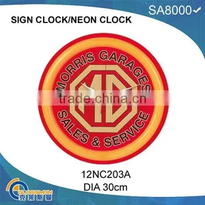 12' Neon Light Wall Clock thumbnail-2