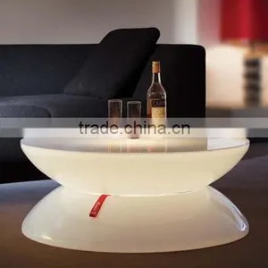 LED Remote Halfmoon Table/ Hot Sell LED Rechargeable Halfmoon Coffee Table/LED Outdoor Lawn Halfmoon Cocktail Table thumbnail-6