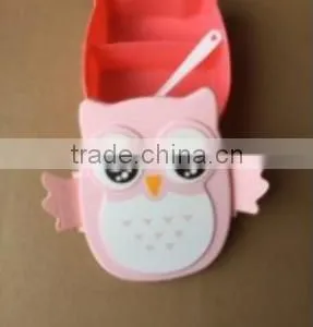 Store More Owl Shape Animal Cartoon Plastic Lunch Box thumbnail-1