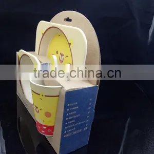 2016 Hot Sale Biodegradble Bamboo Fibre Kid's Dinner Set thumbnail-3