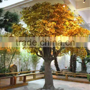 Home Garden Decoration 100cm to 1000cm Height Artificial Indoor Live Plastic Ficus Red With Green Big Maple Tree EZLS05 1011 thumbnail-4