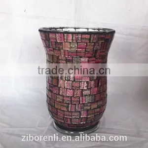 Color Mosaic Modern Flower Vase Tall Glass thumbnail-5