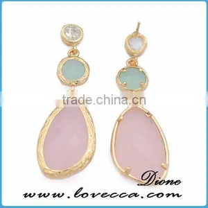 Hot Sell In USA Fashion Dangling Birth Stone Earrings thumbnail-6