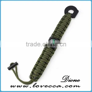 High Quality Paracord 550 Survival Bracelet Designs With Adjustable Buckle thumbnail-1