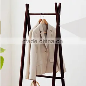 Wooden Coat Hanger With Base Board Wooden Clothes Rack thumbnail-1