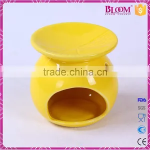 Yellow Ceramic Round Craft Ceramic Incense Burner thumbnail-4