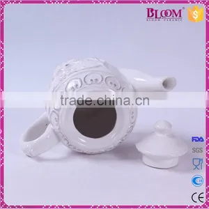 Cheap Chinese Custom White Ceramic Tea Pot thumbnail-5