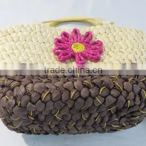 Natural Material Hand Weaving Girl Straw Bag for Sale thumbnail-3
