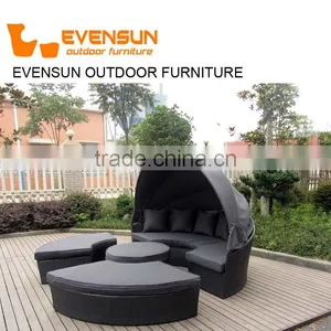 Hot Sale Beach Double Sun Lounger With Waterproof Cushion Sunbed Set thumbnail-1