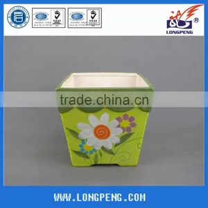 Customized Green Ceramic Flower Pot thumbnail-1