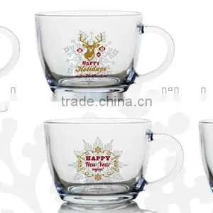 8oz 9oz 10oz 12oz 15oz Christmas Snow Deer Bird Glass Mug Water Glass Cup Set Drinking Cup Set for Promotion thumbnail-5