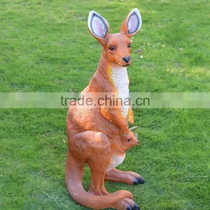 Resin Outdoor Animal Statues Fiberglass Kangaroo Sculpture for Sale thumbnail-4
