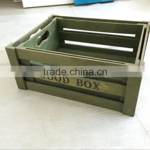 Green Color Plywood Wooden Crate for Milk and Friut thumbnail-4