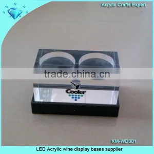 Fashion Orientation LED Acrylic Wine Display Bases Supplier thumbnail-1