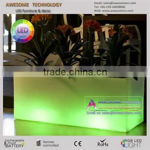 Square Color Changing Glowing Plastic Garden Pot thumbnail-1