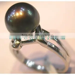 Rose Purple Seawater Tahitian Pearl Ring thumbnail-2