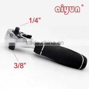 1/4" 3/8" Dual Purpose Ratchet Wrenches Combination Wrench Adjustable Two-way thumbnail-1