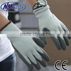 NMSAFETY Men's Winter Use Nappy Acrylic Coated Grey Latex Rubber Hand Glvoes Manufacturer thumbnail-1