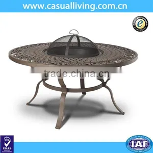 Cast-Aluminum Fire Pit With Table thumbnail-1