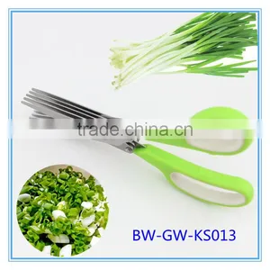 Multipurpose Kitchen Utensil Five Blades Scissors Culinary Herb Shears thumbnail-1