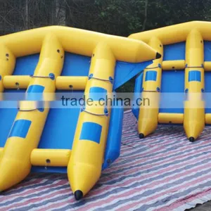 3 Tubes Inflatable Fish / Inflatable Flying Fish Banana Boat For Water Sports thumbnail-4