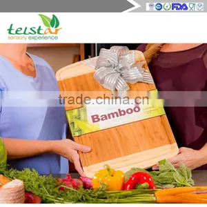 Beautiful Large 100% Organic Bamboo Cutting Board: Wood 18x12 w / Juice Groove. Knife & Eco-friendly! thumbnail-6