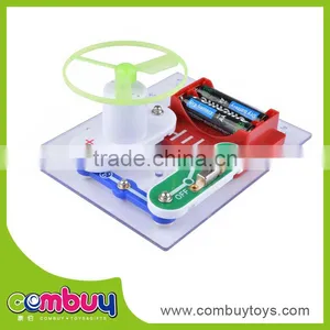 New Product Children Plastic Mini Toy Flying Saucer Electronic Block Kit thumbnail-1