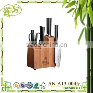 Aonong Eco-friendly Easy Kitchen Tools Bamboo Knife Storage Block For Sale thumbnail-1
