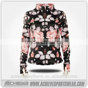 Wholesale Women Gym Jacket/ Blank Yoga Tops, High Waisted Yoga Pants thumbnail-4