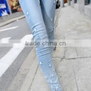 Fashion Knitted Tall Women's Fancy Denim Jeans Ladies Sex Jeans Women's Fashion thumbnail-3